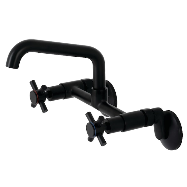 KS423MB Concord Two-Handle Wall-Mount Kitchen Faucet, Matte Black